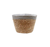 cache pot gris en osier
