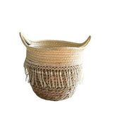 cache-pot jaune en osier