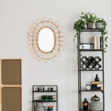 Miroir Osier Ovale
