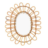 Miroir osier ovale