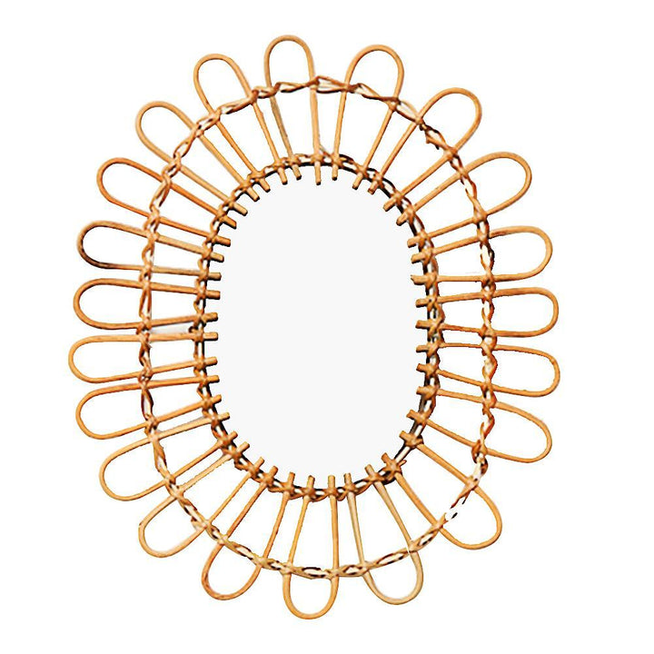 Miroir osier ovale