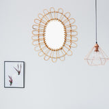 Miroir Osier Ovale