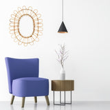 Miroir Osier Ovale