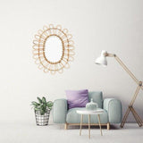 Miroir Osier Ovale