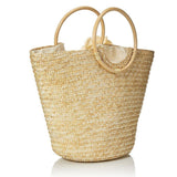 sac de plage vannerie jaune