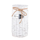 pot cache pot osier blanc