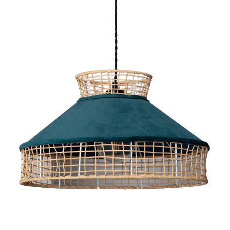 Lampe osier velours