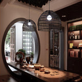 Lampe Osier Noir
