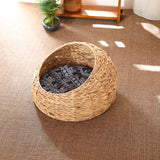 Panier Chat Osier Tressé