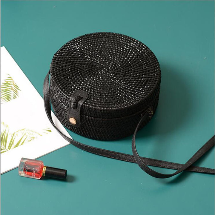 Sac Rond Osier Noir