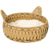 panier chat osier et rotin
