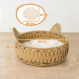 Panier Chat Osier et Rotin