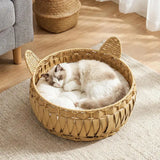 Panier Chat Osier et Rotin