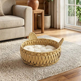 Panier Chat Osier et Rotin