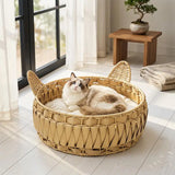Panier Chat Osier et Rotin