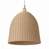 lampe suspension osier cloche