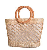 Grand sac cabas en osier plage