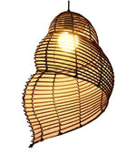 Lampe osier coquillage