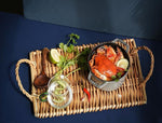 Assiette pour présenter en osier