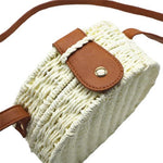 petit sac rond en osier blanc