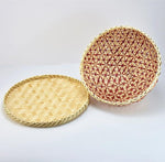 Panier en Osier Rond avec Couvercle