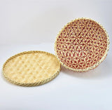 Panier en Osier Rond avec Couvercle
