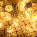 Guirlande Lumineuse Boules Osier