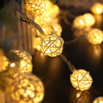 Guirlande Lumineuse Boules Osier