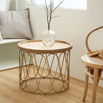 Table Basse Bois et Osier
