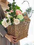 panier rangement osier et rotin