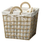 Panier à Linge en Osier Taupe