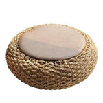 Pouf rond osier salon