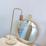 Miroir vannerie rond