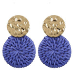 Boucles d'oreilles osier bleu