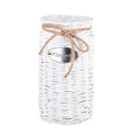 pot cache pot osier blanc