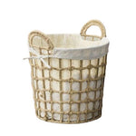Panier à Linge en Osier Naturel Rond