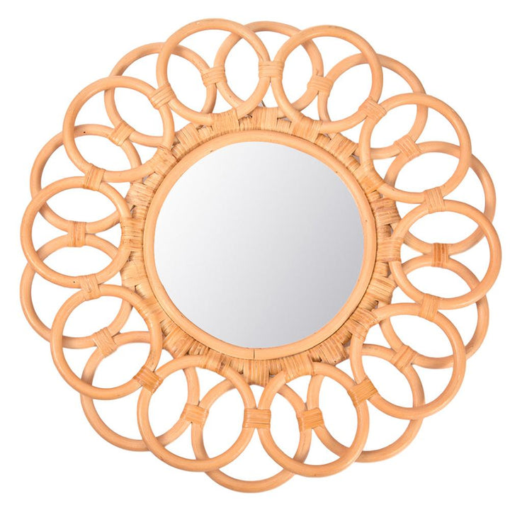Miroir osier rotin