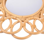 Miroir Osier Rotin