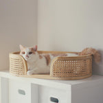 Panier Chat Osier Rotin