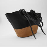 Sac de Plage Osier Cuir