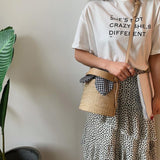 Sac Rond Osier Vichy