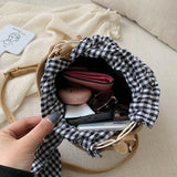 Sac Rond Osier Vichy