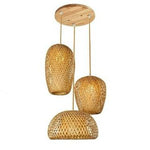Lampe plafond osier