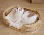 Panier Chat Osier Rotin