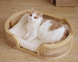 Panier Chat Osier Rotin