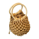 Sac Rond Osier Bi-Matière
