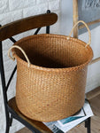 Grand Panier à Linge Osier Jaune