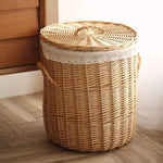 Panier à Linge en Osier avec Couvercle
