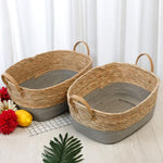 Panier Rangement Osier Gris