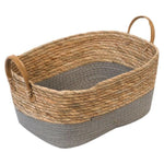 panier rangement osier gris